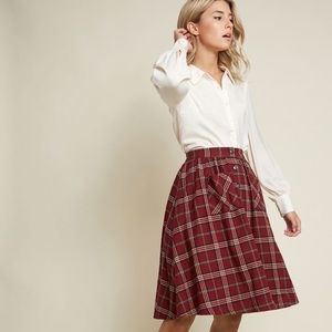 ModCloth High-waisted Plaid Skirt S